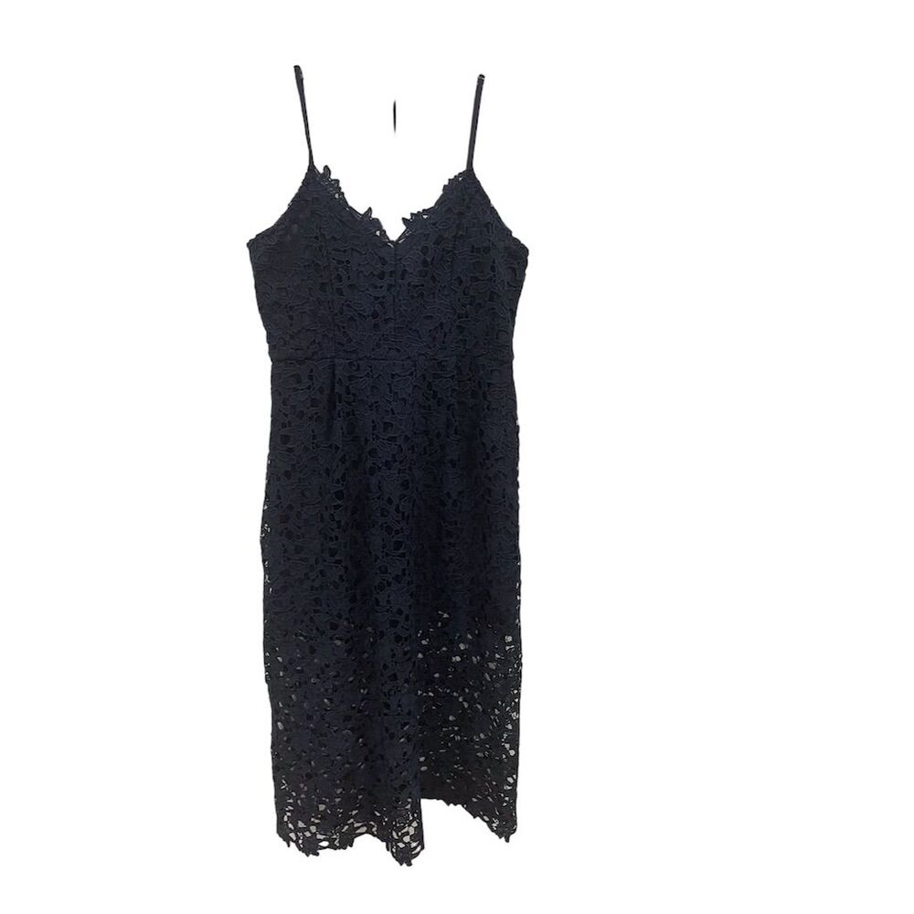 Jun & Ivy  Women's Blue Lace Midi‎ Dress Size L Sleeveless V-Neck